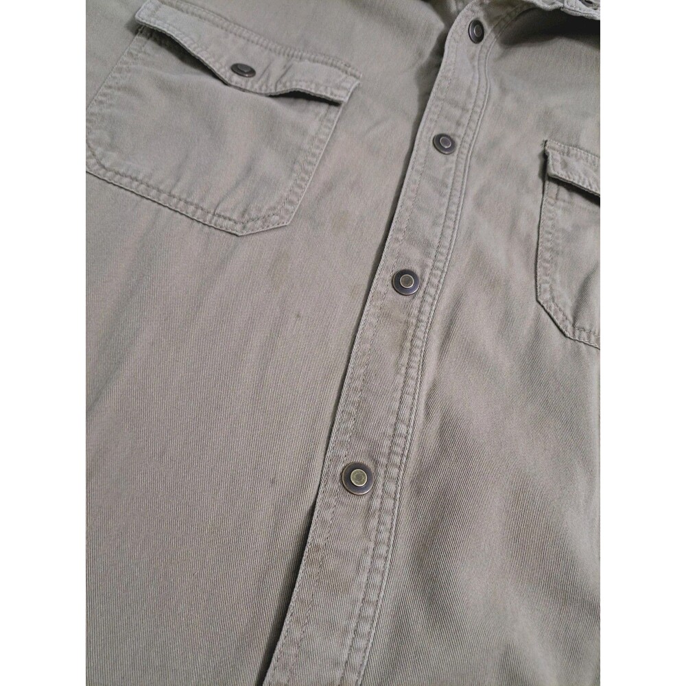 Croft Barrow Mens XL Canvas Chore Jacket Shirt Fleece Lined Coat Khaki Field - Picture 3 of 12